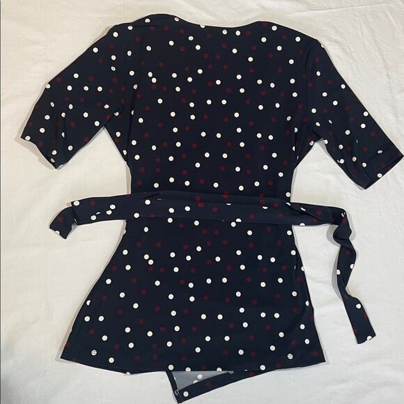 41 hawthorn elbow length sleeve faux wrap top with belt Size XS. Workwear - Picture 6 of 6